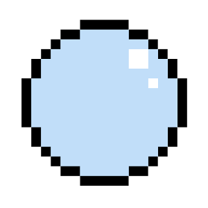 pixelated bubble