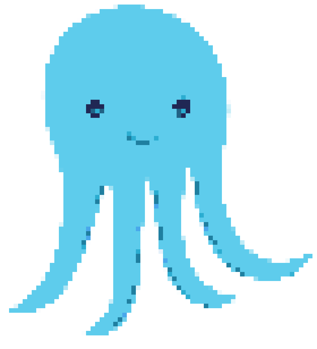 pixelated octopus